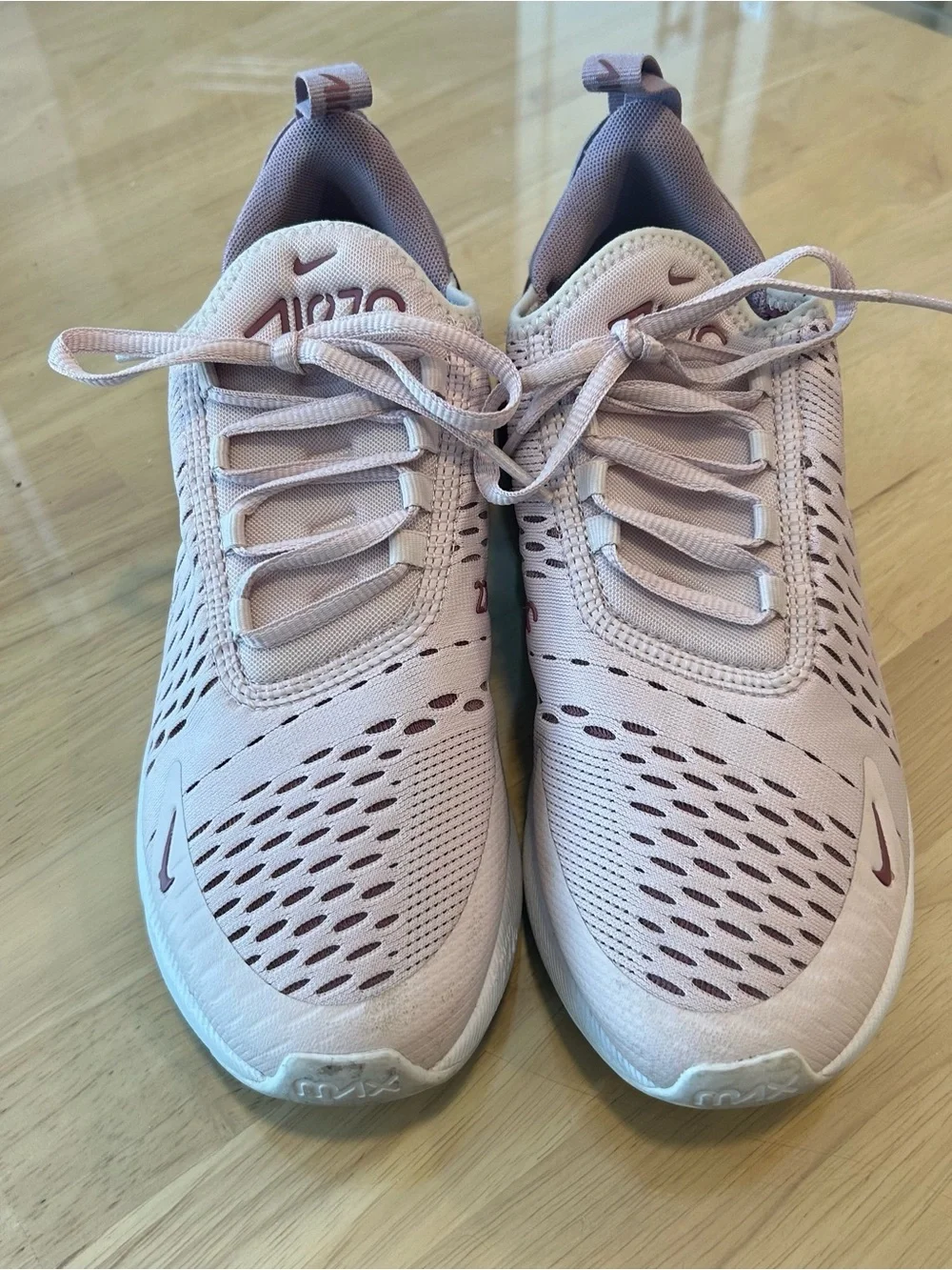 Nike Women's Light Pink and Plum Air Max 270 Sneakers - Picture 3 of 7